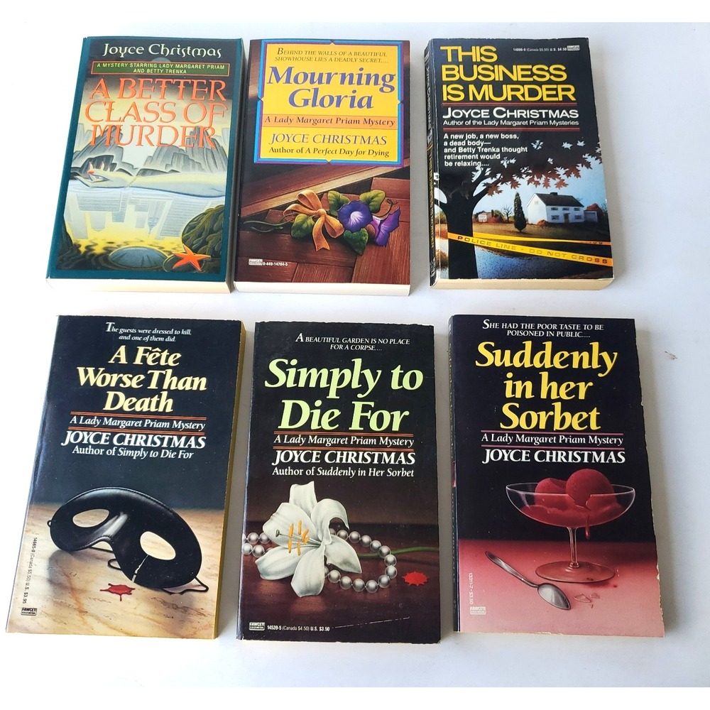 Lot Of 6 Joyce Christmas Lady Margaret Priam PB British Cozy Mysteries VTG